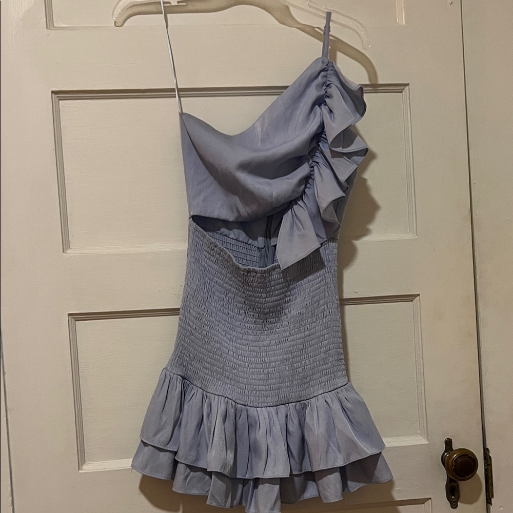 Lavender Ruffle Mini Dress